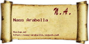 Nass Arabella névjegykártya